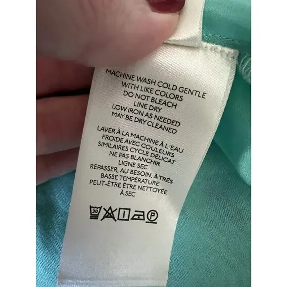 ANTHROPOLOGIE Serenade Turquoise Ikat Pullover Boho Maxi Dress Sz M *FLAW* - Picture 12 of 15